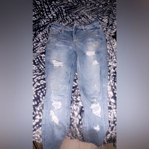 old navy light blue ripped jeans!